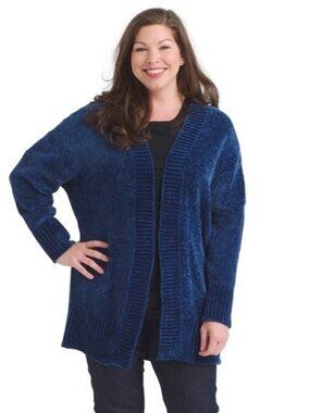 ModCloth Chenille Chunky Cardigan Open Front Oversized Grandma Core 90S Y2K L